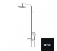 RAK Ceramics RAK Petit Square Exposed Shower Column Matt Black Finish: Matt Black