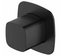 RAK Ceramics Rak Petit Square Matt Black Concealed Diverter - Single Outlet Wall-Mounted Valve, Brass
