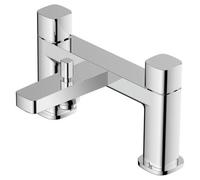 RAK Ceramics Rak Petit Square Polished Chrome Solid Brass Deck-Mounted Bath Shower Mixer Tap With Handset