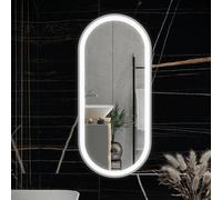 RAK Ceramics Rak Picture Oval Led Illuminated Bathroom Mirror With Touch Sensor - 1000X450mm, Chrome Oval, Ip44