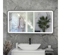 RAK Ceramics Picture Soft LED Mirror | Brushed Nickel | Glass/Aluminium | 600mm x 1000mm