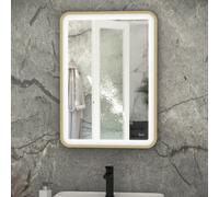RAK Ceramics Picture Soft LED Mirror | Brushed Gold | Glass/Aluminium | 600mm x 800mm