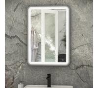 RAK Ceramics Picture Soft LED Mirror | Brushed Nickel | Glass/Aluminium | 600mm x 800mm