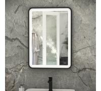 RAK Ceramics Picture Soft LED Mirror | Matt Black | Glass/Aluminium | 500mm x 700mm