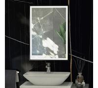 RAK Ceramics Picture Square Illuminated LED Mirror | Matt Black | Glass/Aluminium | 500mm x 700mm