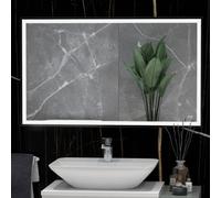 RAK Ceramics Rak Picture Square Matt Black 600X1000mm Illuminated Bathroom Mirror With Touch Sensor & Ip44 Rating
