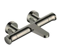 RAK Ceramics Rak Portofino Brushed Nickel Wall Mounted Thermostatic Bath Shower Mixer Tap