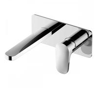 RAK Ceramics RAK Portofino Wall Mounted Basin Mixer with Back Plate Tap Chrome Finish: Chrome
