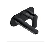 RAK Ceramics RAK Portofino Wall Mounted Basin Mixer with Back Plate Tap Matt Black Finish: Matt Black