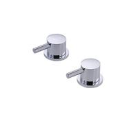 RAK Ceramics Prima Tech Deck Mounted Valve Pair | Chrome | Brass | 55mm x 123mm x 55mm