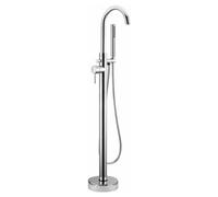 RAK Ceramics Rak Prima Tech Polished Chrome Freestanding Bath Shower Mixer Tap With Handset - Solid Brass
