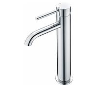 RAK Ceramics Rak Prima Tech Tall Polished Chrome Basin Mono Mixer Tap - Modern Solid Brass Design - 15-Year Guarantee