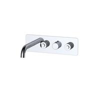 RAK Ceramics RAK Prima Tech Two Outlet Concealed Thermostatic Bath Shower with Back Plate Chrome