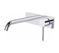 RAK Ceramics Rak Prima Tech Wall-Mounted Basin Mixer Tap - Polished Chrome, Solid Brass, 15-Year Guarantee