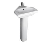 RAK Ceramics RAK-Ceramics Resort 45cm Corner Basin 1 Tap Hole