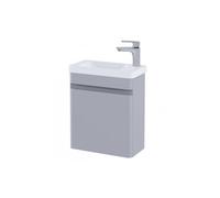 RAK Ceramics RAK Resort 450mm Wall Hung Cloakroom Vanity Unit with Right Hand Basin Matt Stone Finish: Matt Stone