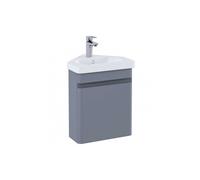 RAK Ceramics RAK Resort 450mm Wall Hung Corner Vanity Unit with Basin Matt Grey Finish: Matt Grey