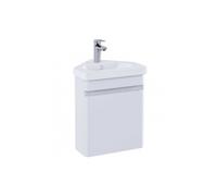 RAK Ceramics RAK Resort 450mm Wall Hung Corner Vanity Unit with Basin Matt White Finish: Matt White