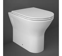 RAK Ceramics Rak Resort D-Shape Back-To-Wall Wc Pan With Integrated Soft-Close & Quick-Release Seat In Gloss Alpine White