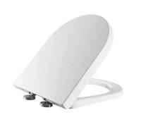 RAK Ceramics Urea Quick Release Soft Close Toilet Seat for Rimless Toilet Pan | White | 360mm x 38mm x 466mm