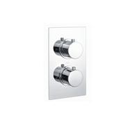 RAK Ceramics Round Concealed 2 Handle Thermostatic Single Control Shower Valve | Metal | 130mm x 210mm x 74mm