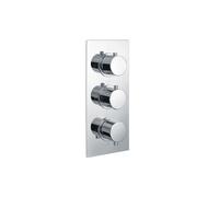 RAK Ceramics RAK Round 2 Outlet 3 Handle Thermostatic Concealed Shower Valve Chrome Finish: Chrome