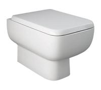 RAK Ceramics Rak Series 600 Modern Bathroom Rectangular Horizontal Outlet Rimless Wall Hung Toilet Pan 350X520X350mm Alpine White (Pan Only)
