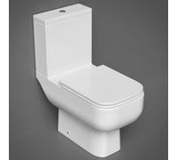 RAK Ceramics Rak Series 600 Square Compact Close-Coupled Toilet With Soft-Close Seat - Gloss Alpine White