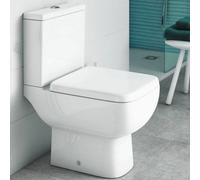 RAK Ceramics Rak Series 600 Square Compact Short Projection Close Coupled Toilet & Dual Flush Wc With Soft Close, Quick Release Wrap Over Seat
