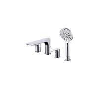 RAK Ceramics Sport Deck Mounted 4 Tap Hole Bath Shower Mixer Tap | Chrome | Brass | 320mm x 115mm x 173mm