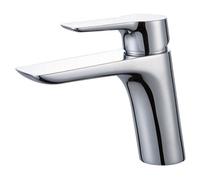 RAK Ceramics Rak Sport Modern Basin Mixer Tap - Polished Chrome, Solid Brass, 15-Year Guarantee