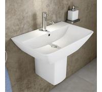 RAK Ceramics Rak Summit Basin And Semi Pedestal 500mm Wide - 1 Tap Hole
