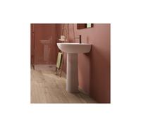 RAK Ceramics RAK Tonique 550mm Basin With Full Pedestal 1 Tap HoleWhite Please Select Size: 550mm, Pedestal: Full Pedestal