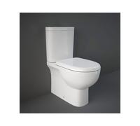RAK Ceramics RAK Tonique Fully Back to Wall Close Coupled Toilet With Cistern and Soft Close Seat White