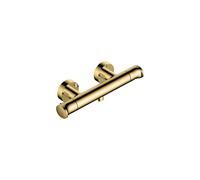 RAK Ceramics RAK Wall Mounted Round Thermostatic Bar Shower Valve and Lever Handle Brushed Gold Finish: Brushed Gold