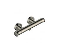 RAK Ceramics RAK Wall Mounted Round Thermostatic Bar Shower Valve and Lever Handle Brushed Nickel Finish: Brushed Nickel