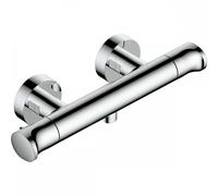 RAK Ceramics RAK Wall Mounted Round Thermostatic Bar Shower Valve and Lever Handle Chrome Finish: Chrome