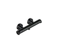 RAK Ceramics RAK Wall Mounted Round Thermostatic Bar Shower Valve and Lever Handle Matt Black Finish: Matt Black