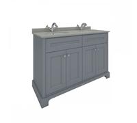 RAK Ceramics RAK Washington Freestanding 1200mm 4 Door Vanity Unit With Worktop & Basin 3 Tap HolesBeige Worktop Grey Finish: Beige Worktop Grey U