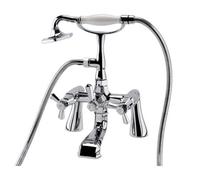 RAK Ceramics Rak Washington Traditional Polished Chrome Bath Shower Mixer Tap With 1/4 Turn Ceramic Discs