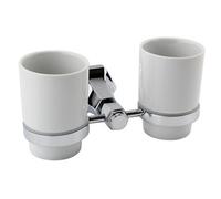 RAK Ceramics Rak Washington Wall Mounting Bathroom Compact Double Tumbler Holder Chrome