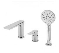 Rak Ceramics Rakspo3012 Sport Chrome 3-Hole Deck-Mounted Brass Bath Shower Mixer With Handset