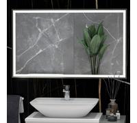 Rak Ceramics Rectangular Illuminated Led Bathroom Mirror 1000X600mm - Touch Sensor, Demister & Ip44 Rated