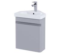 RAK Ceramics RAK-Ceramics Resort 450 Corner Basin Unit in Matt Stone Finish: Matt Stone