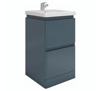 RAK Ceramics RAK-Ceramics Resort Floor Standing Basin Unit 500 Denim Blue Finish: Matt Denim Blue, Please Select Size: 500mm
