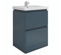 RAK Ceramics Resort Floor Standing Vanity Unit | Matt Denim Blue | MDF | 650mm