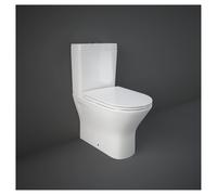 RAK Ceramics Resort Mini Quick Release Sandwich Soft Close Toilet Seat with Single Button | White | Urea | 360mm x 30mm x 421mm