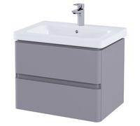 RAK Ceramics Resort Wall Hung 2 Drawer Vanity Unit | Matt Mushroom | MDF | 650mm