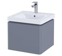 RAK Ceramics Resort Wall Hung Single Drawer Vanity Unit | Matt Grey | MDF | 550mm