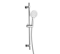 RAK Ceramics Round 3 Function Head Slide Rail Kit with Adjacent Fixing Brackets | Chrome | Metal | 130mm x 806mm x 66mm
